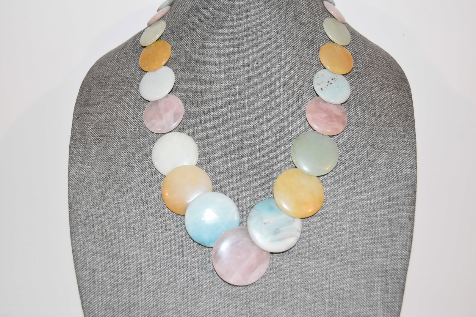 Vintage Sterling Silver Colorful Gemstone Necklace 21" (1 of 4)