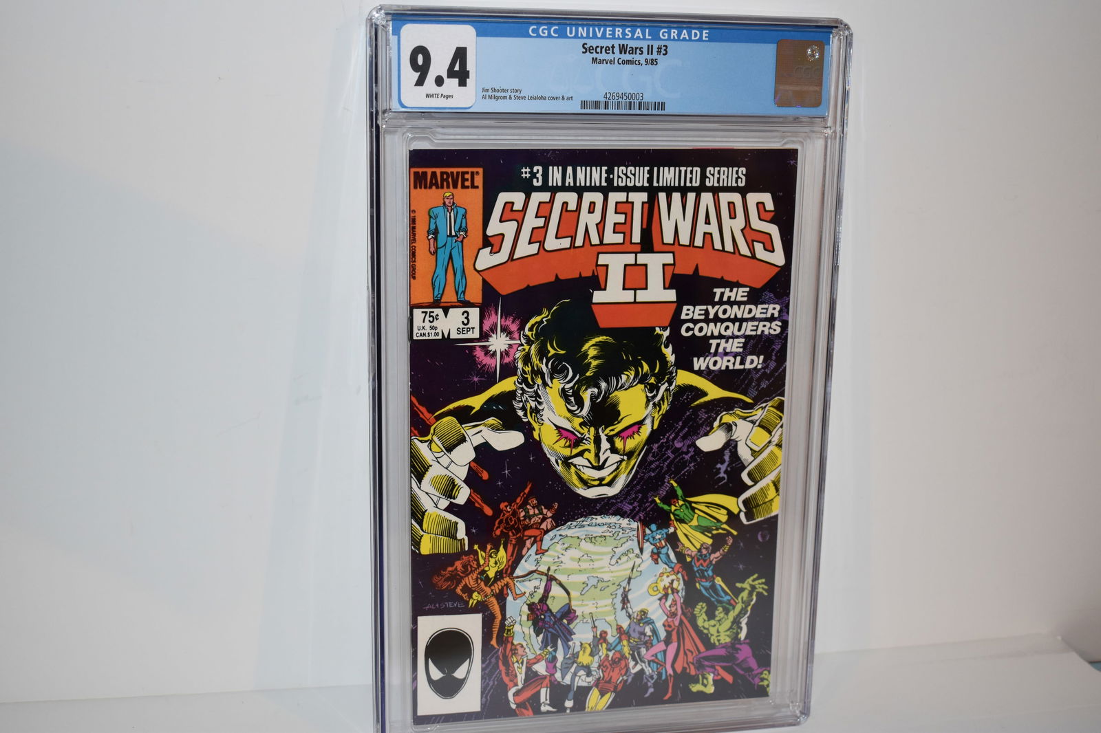 CGC 9.4 Secret Wars II #3 1st Full Beyonder human form Spider man Avengers (1 of 3)