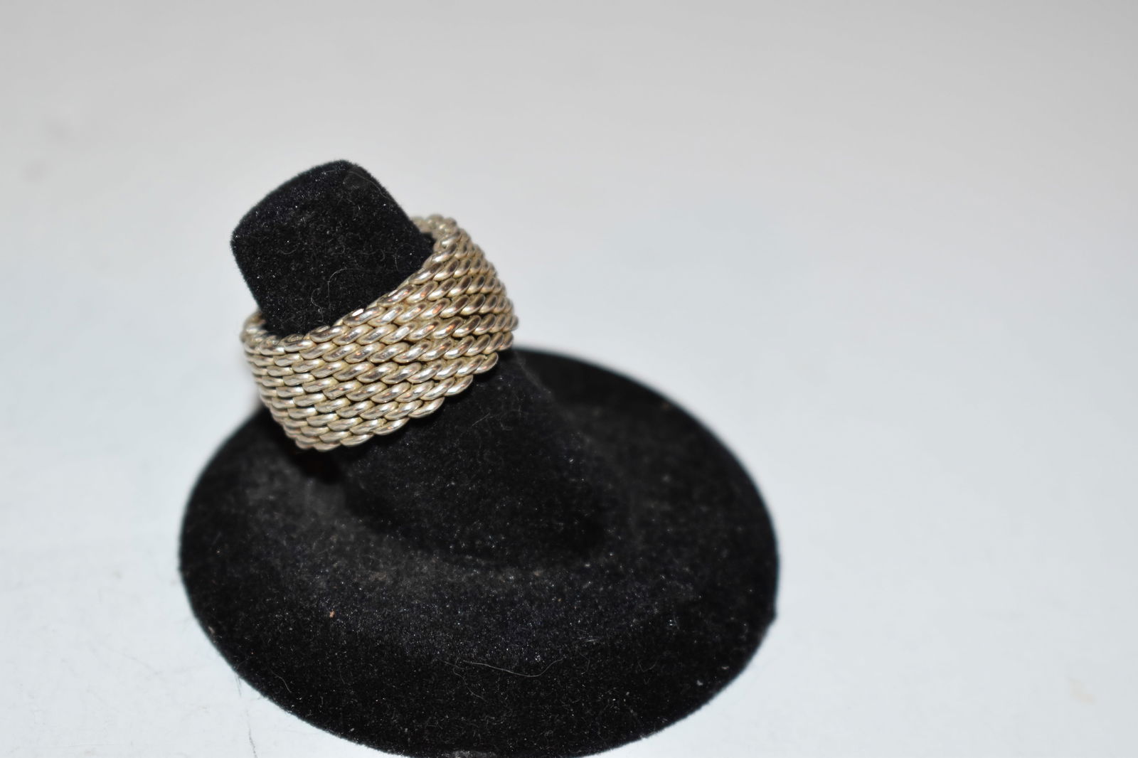 Tiffany & Co. Somerset Mesh Ring Band Sterling Silver 925 Size 6 (1 of 4)