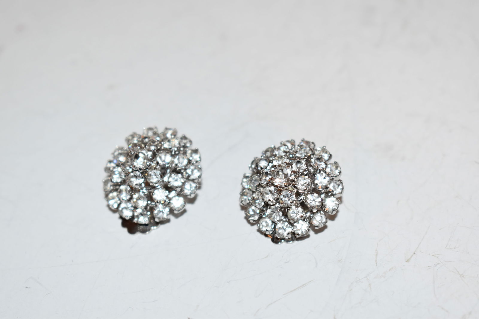 Vintage western germany rhinestone clip on Earrings (1 of 3)