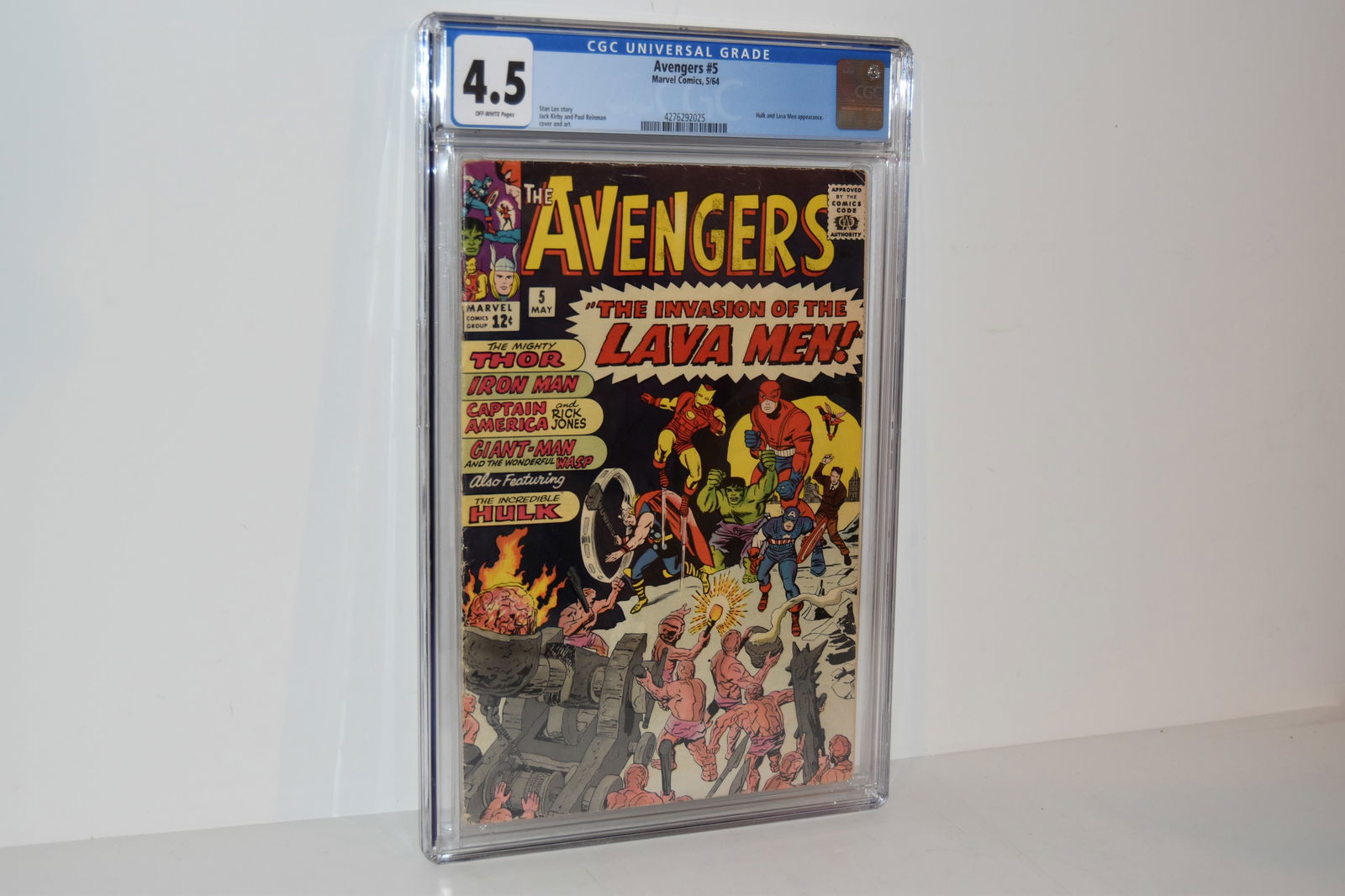 Avengers #5 CGC 4.5 1964 Comic Book Lava Men (1 of 2)