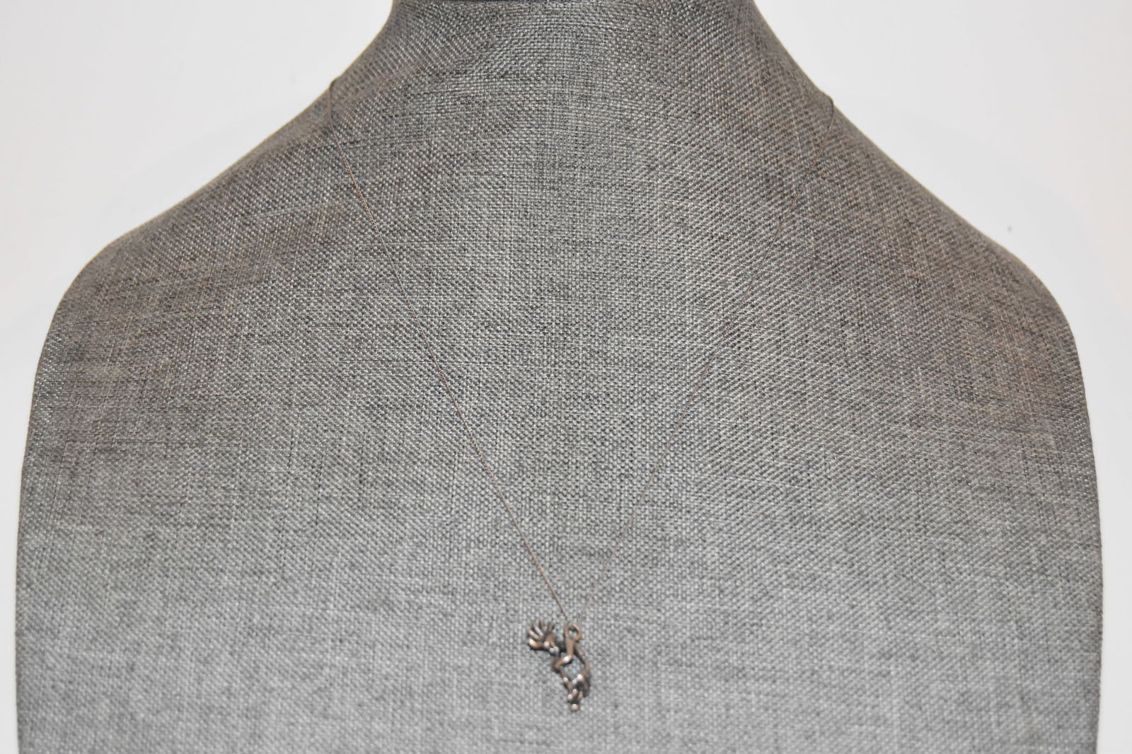 Kokopelli Navajo Native American Indian Flute 925 Sterling Silver Pendant necklace (1 of 5)