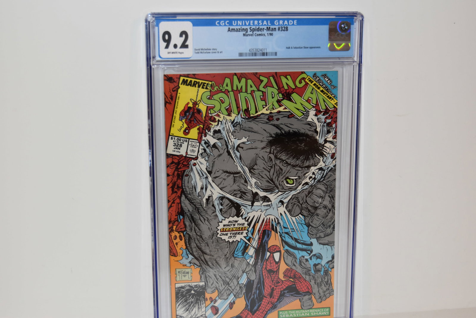 Vintage Comic Book Amazing Spider-Man #328 CGC NM- 9.2 vs Hulk! Todd McFarlane Art! (1 of 3)