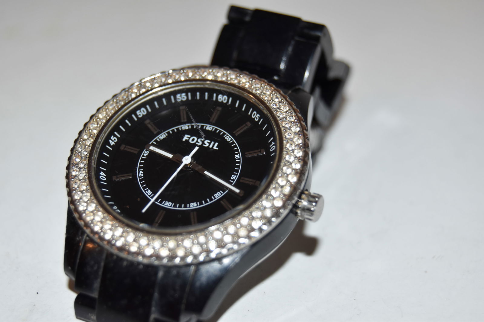 Vintage Fossil Watch Mens Used Works Auction