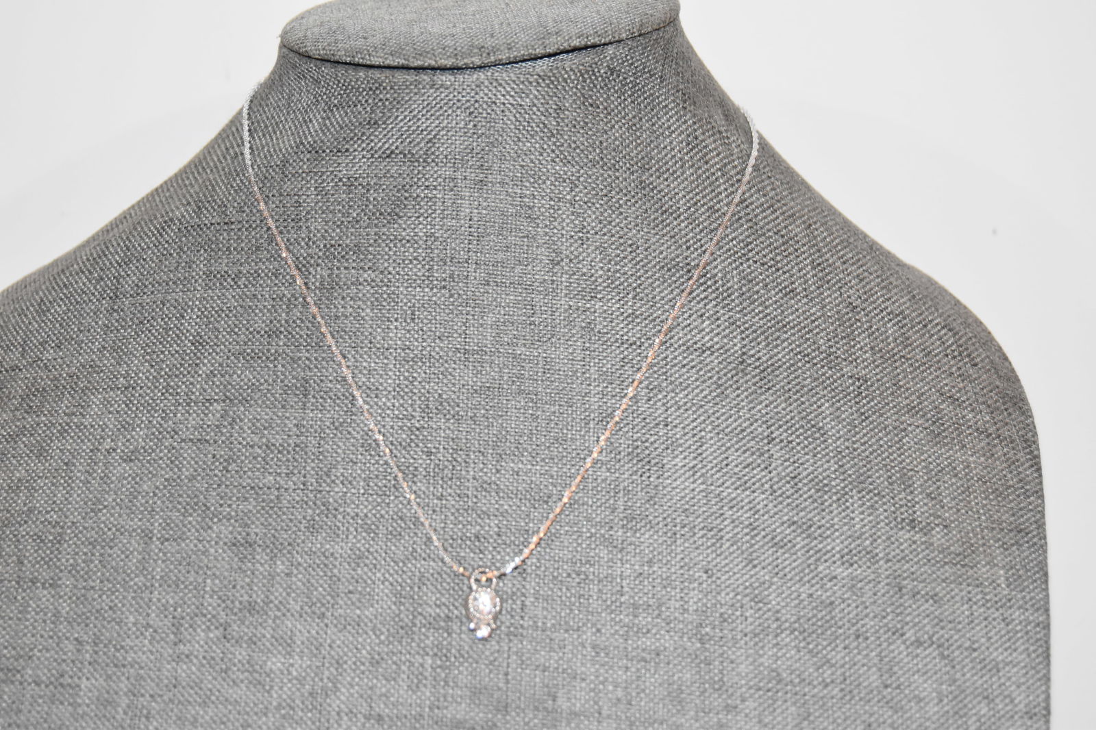 Judith Ripka Sterling Silver 925 Pendant CZ With Sterling Silver 925 Chain (1 of 5)