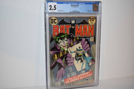 Comic Batman #251 CGC 2.5 1973 Key Bronze Age DC Neal Adams Joker App Classic Cover: Comic Batman #251 CGC 2.5 1973 Key Bronze Age DC Neal Adams Joker App Classic Cover Please view all photos as they are part of the description and condition of this Item, Feel free to contact me with