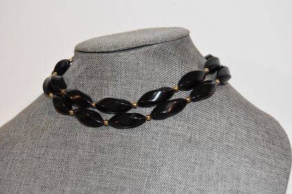 Vintage Napier Black and Gold Necklace