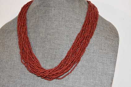 Vintage fine Beaded multi strand Necklace