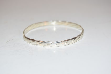 Vintage Sterling Silver twist Bracelet 8"