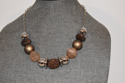 Vintage large beaded statement Beaded Necklace