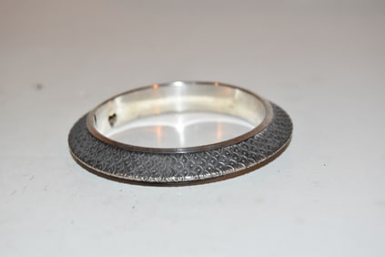 Vintage heart signed bangle Bracelet 8"