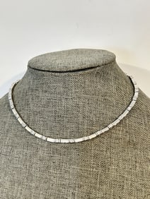 Vintage rhinestone silver tone Necklace