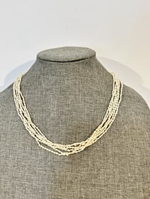 Vintage Beaded white Necklace