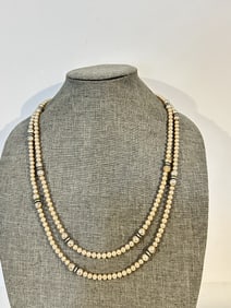 Vintage pearl Beaded heavy Necklace