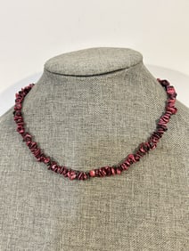 Vintage Sterling Silver Beaded Necklace