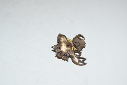 Vintage Moose Lapel 1909 Pin Lehman Jewelry Co. Pittsburgh PA Frat Screw Back
