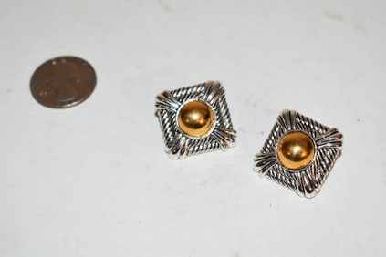 Vintage silver tone goldtone Earrings