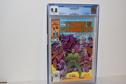 Transformers #26 CGC 9.8 1st Appearance of the Mechanic Funeral of Optimus