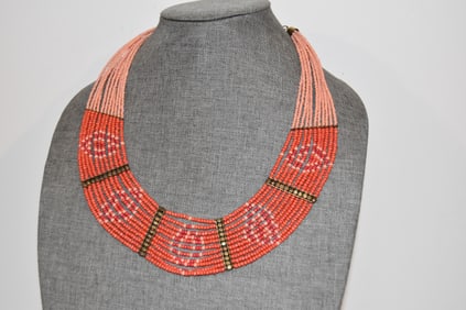 Vintage beaded Indian style neck dressing Necklace Nice!!!