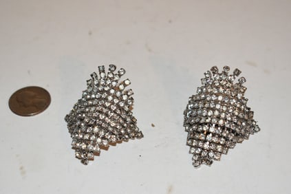 Vintage Rhinestone shoe clips