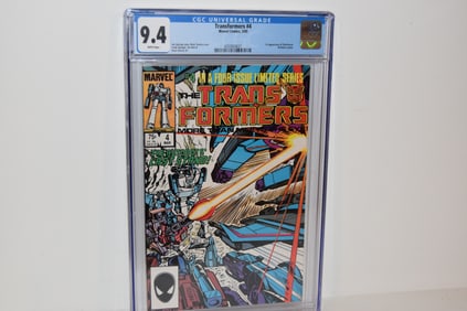 Vintage Comic Book Transformers #4 CGC 9.4 Marvel 1985 1st Shockwave, Dinobots