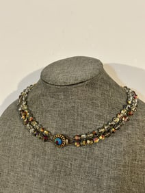 Vintage rhinestone beaded Necklace