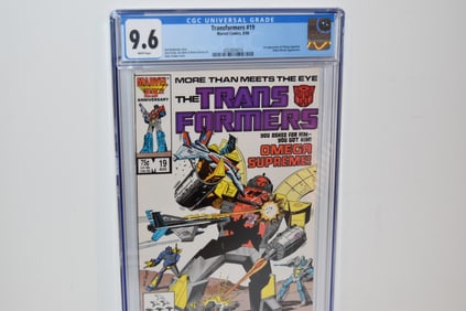 Vintage Comic Book Transformers 19 CGC 9.6 Marvel Comics 1986 1st appearance Omega Supreme