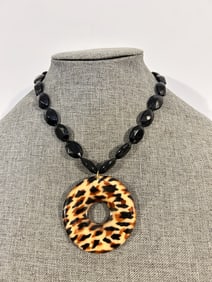 Vintage onyx beaded Necklace