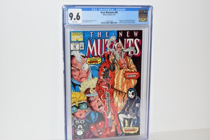 Vintage Comic Book New Mutants #98 1st Deadpool White Pages CGC 9.6 Marvel 1991
