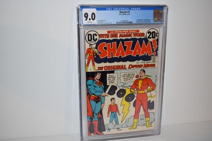 Shazam #1 CGC 9.0 WHITE Pages 1st Captain Marvel since Golden Age DC 1973