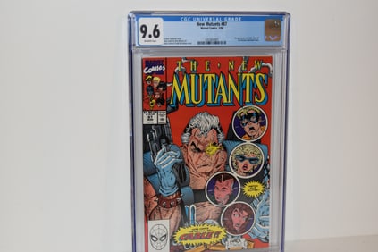 Vintage Comic Book the new mutants #87 comic book graded cgc 9.6 3/90 first cable