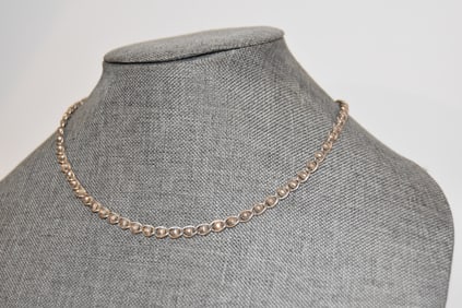 Sterling Silver Italia Crea Faceted Ball Chain Necklace 17"