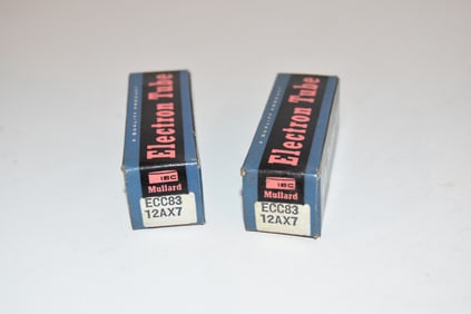 Matched Pair of Vintage NOS Mullard 12AX7/ECC83 Vacuum Tubes Made In GB