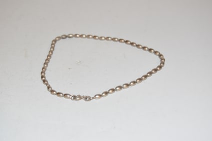 Vintage Sterling Silver beaded india Bracelet 10"