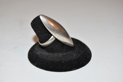 Vintage Sterling Silver modernist Ring sz 7