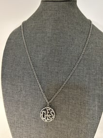 Guess silver-tone Rhinestone pendant Necklace