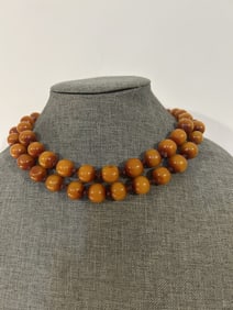 Vintage Butterscotch Tested Amber Beaded Strand Necklace 100 grams