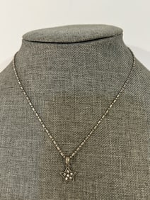 Vintage Sterling Silver star of david Neckalace