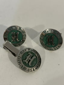 Vintage Hall Brothers Cuff Links & tie clip