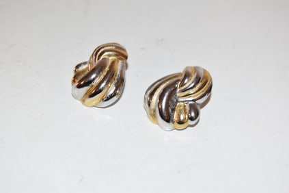 Vintage Sterling Silver modernist Earrings