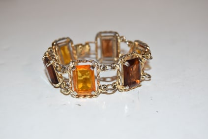 Vintage sarah cove rhinestone Bracelet 8"