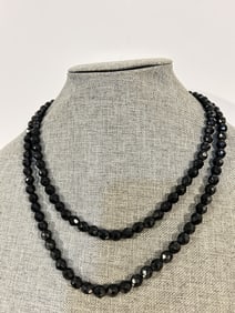 Vintage onyx Beaded Necklace