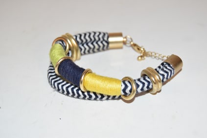 Vintage cloth Bracelet 8"