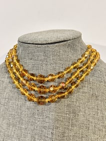 Vintage 3 strand japan style Beaded Necklace