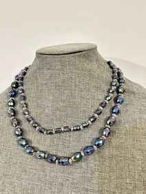 Vintage glass graduating Beaded Necklace