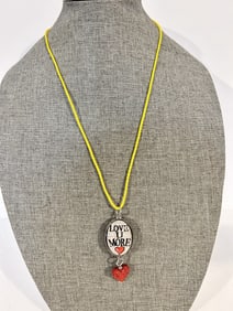 Vintage I LOVE You More Pendant Necklace