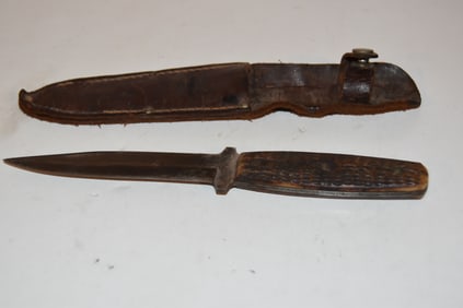 Vintage 1920's RARE Case Tested XX Bone Stage Hunting Knife