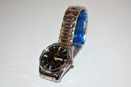 POEDAGAR Top Luxury Wristwatch Waterproof Date Week Stainless Steel Quartz NOS