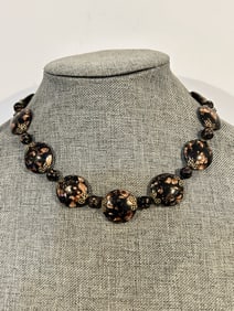 Vintage old 1800s Beaded glass Necklace