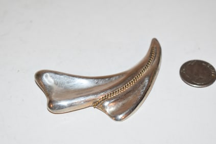 Vintage Sterling silver modernist Brooch